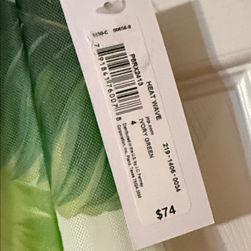 Tropical Green Leaf Print Dress - Picture 6 of 6
